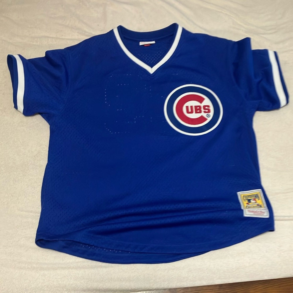 Mitchell & Ness Blue and White Cubs Jersey